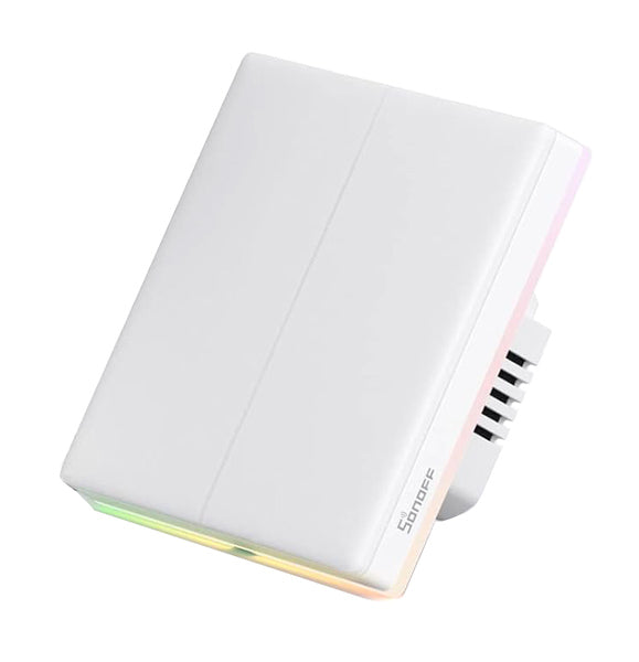 SONOFF smart διακόπτης T5-2C-86 με LED φωτισμό, διπλός, Wi-Fi, λευκός