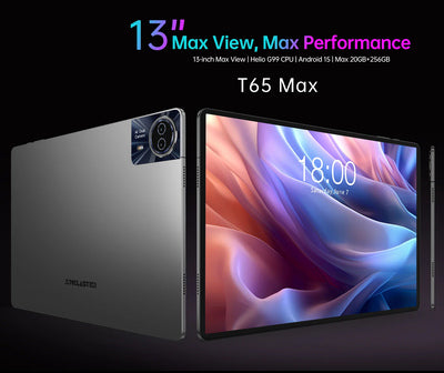 TECLAST tablet T65 Max, 13", 8/256GB, 4G, Android 15, 10000mAh, γκρι