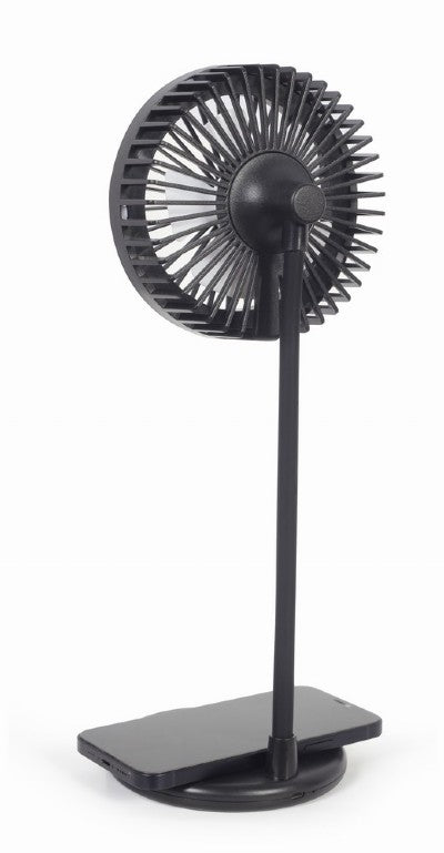 Gembird Desktop Fan With Led Lamp And Wireless Charger