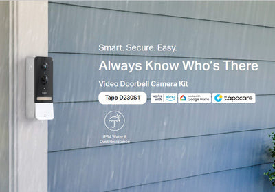 TP-LINK smart κουδούνι με κάμερα Tapo D230S1, Wi-Fi 2K, 6700mAh, Ver 1.0