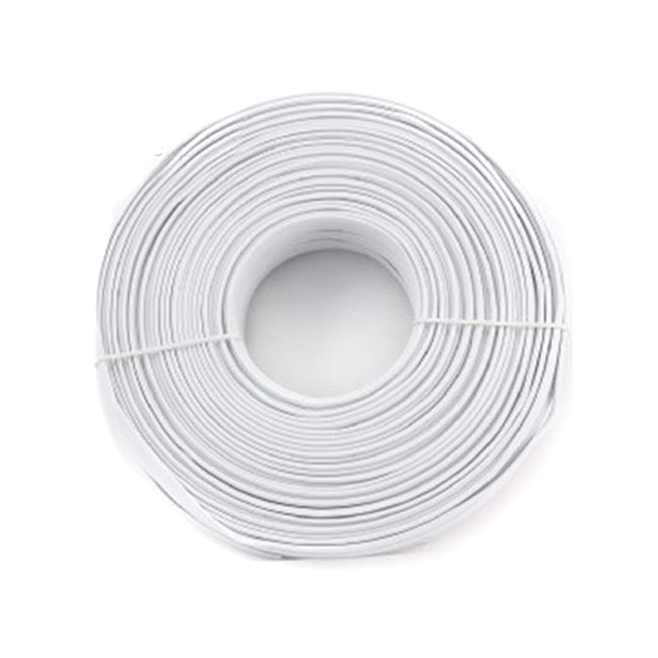 Cablexpert Flat Telephone Cable Stranded Wire 100m White 4 Wires