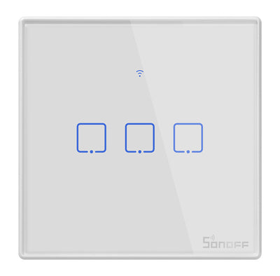 SONOFF smart διακόπτης ΤΧ-T2EU3C, αφής, Wi-Fi, τριπλός, λευκός