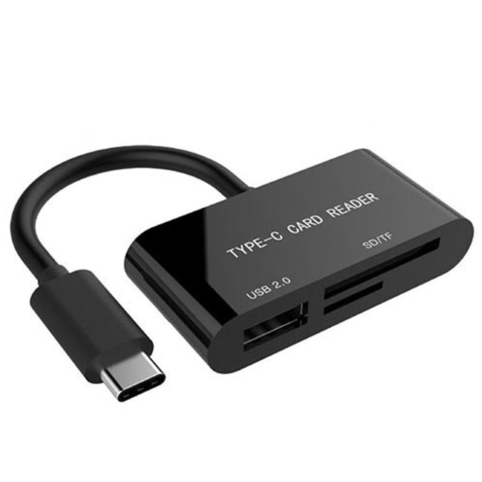 Gembird Compact Usb Type C Sdxc Combo Card Reader Black