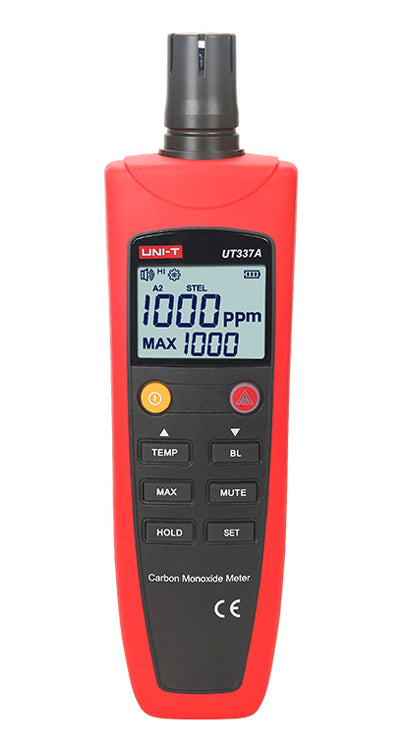 UNI-T ψηφιακός μετρητής μονοξειδίου του άνθρακα UT337A, 0~1000ppm