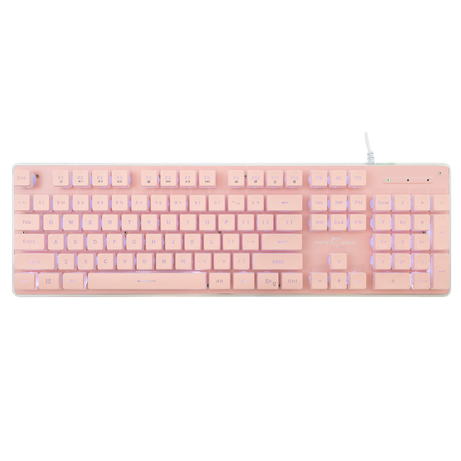 White Shark Led Keyboard Gk 003441 Tachi Us Layout Pink