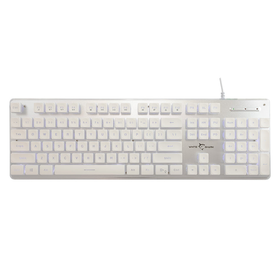 White Shark Led Keyboard Gk 003241 Tachi Us Layout White