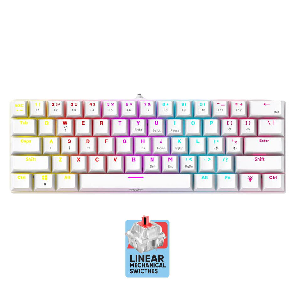 Armaggeddon Mechanical Hot Swap Keyboard 12 Fx Backlight Red Switch Mka 7 C 2024 White Linear