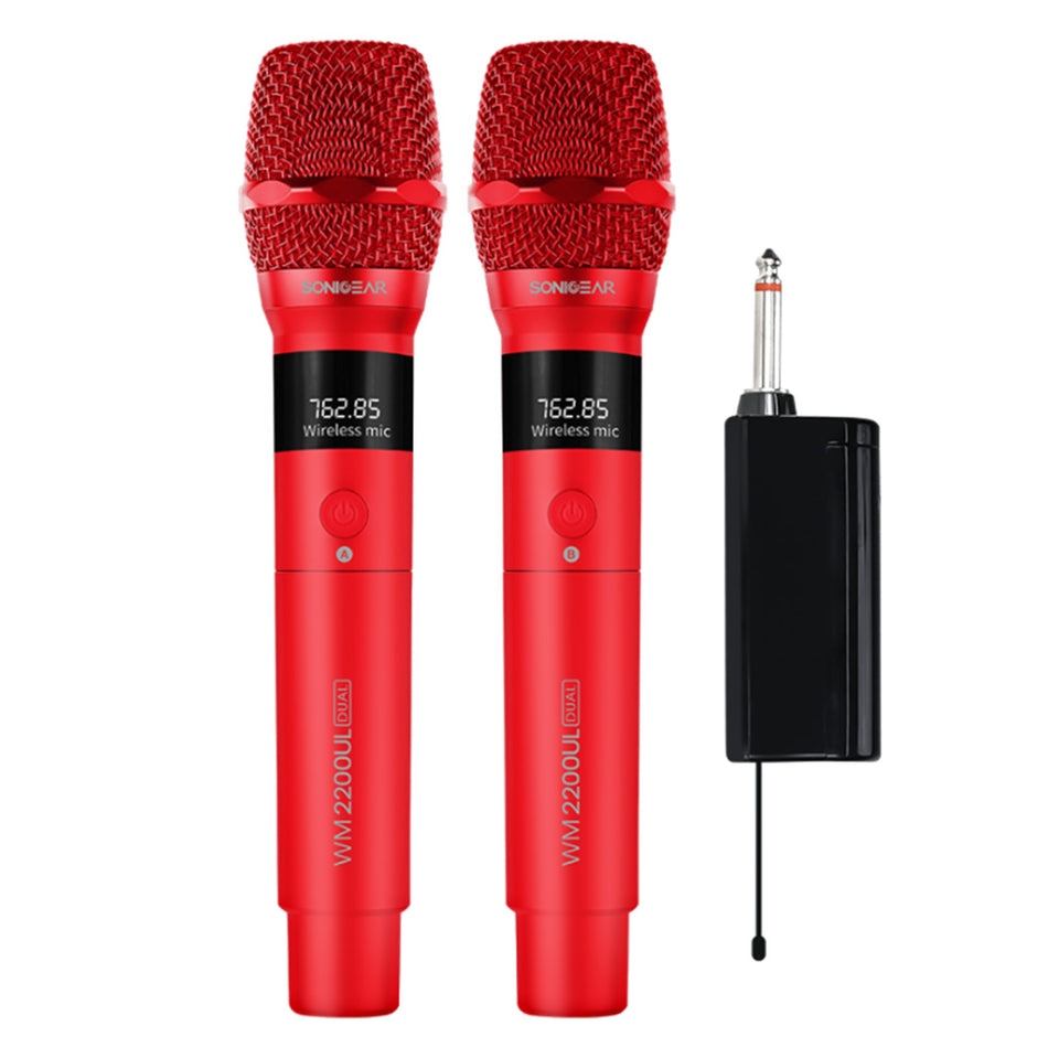 Sonicgear Dual 2.4 G Wireless Led Microphone Wm 2200 Ul Rosso