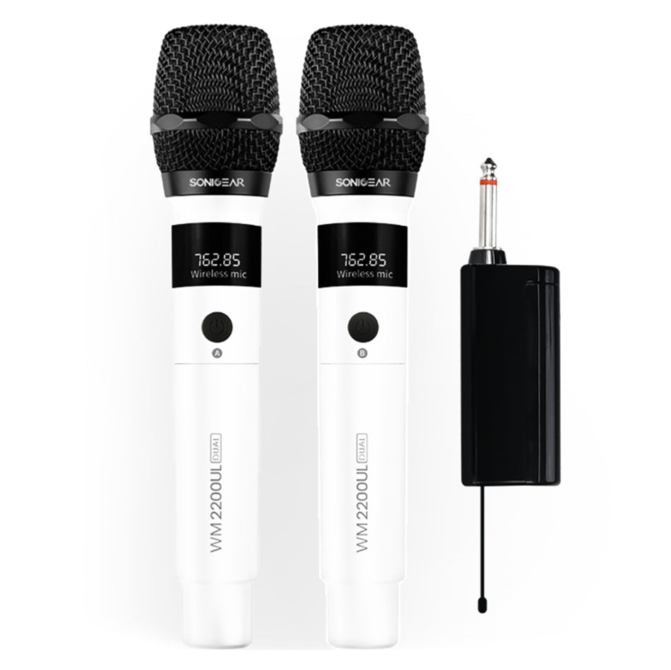 Sonicgear Dual 2.4 G Wireless Led Microphone Wm 2200 Ul Bianco