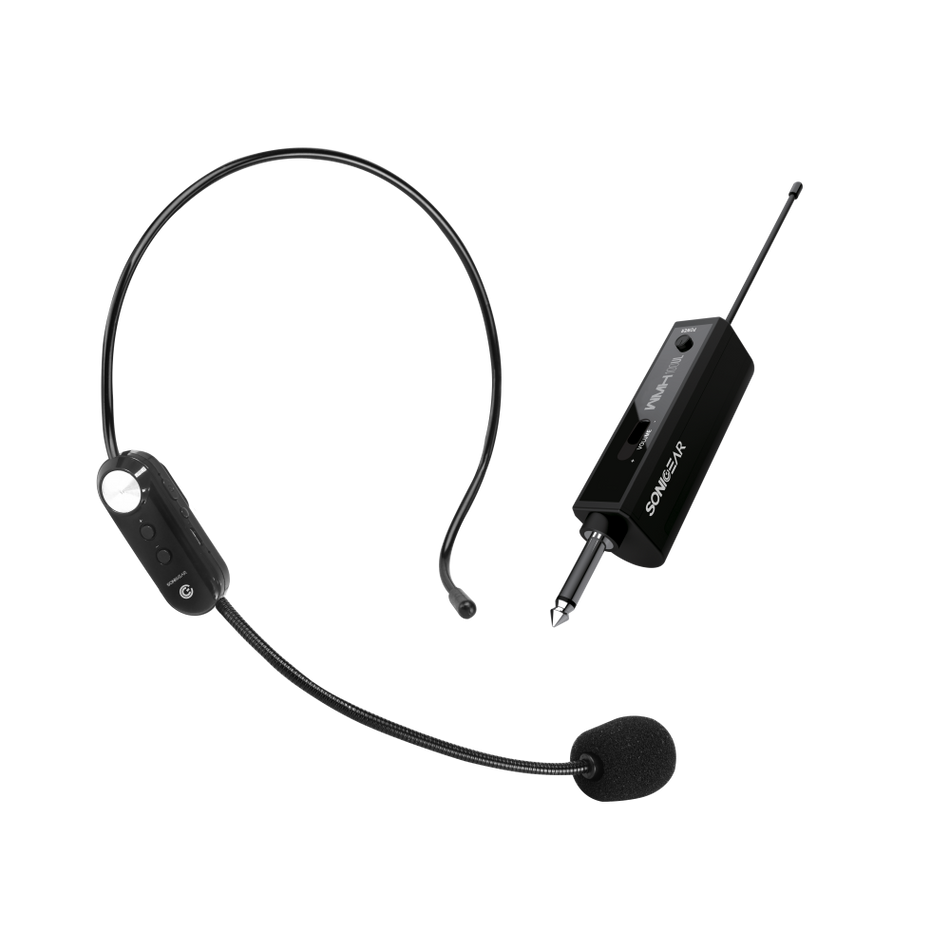 Sonicgear Rechargeable Headset Microphone Wmh 100 Ul Black