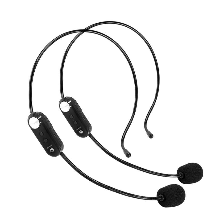 Sonicgear Rechargeable Dual Headset Microphones Wmh 100 Ul Black