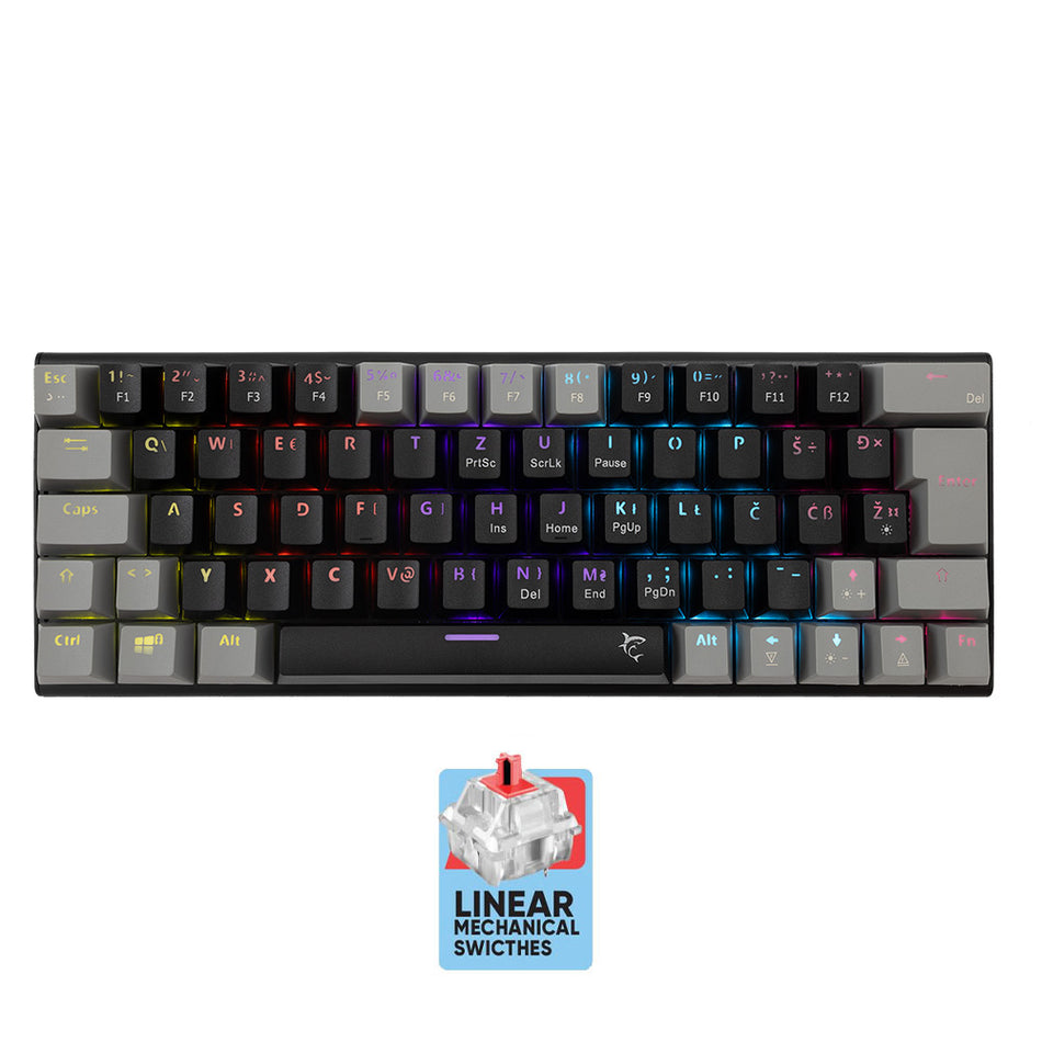 White Shark Mechanical Keyboard Gk 002111 V2 Us Red Switch Wakizashi 2 Black/Grey