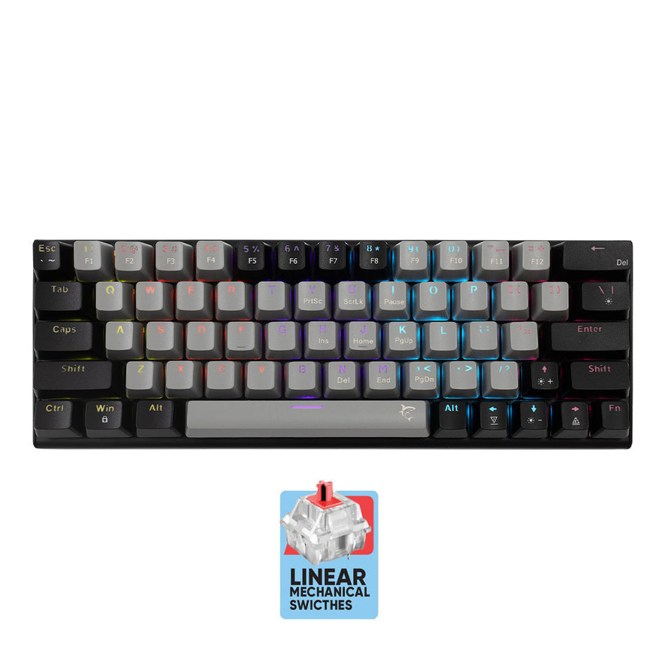 White Shark Mechanical Keyboard Gk 002711 V2 Us Red Switch Wakizashi 2 Grey/Black