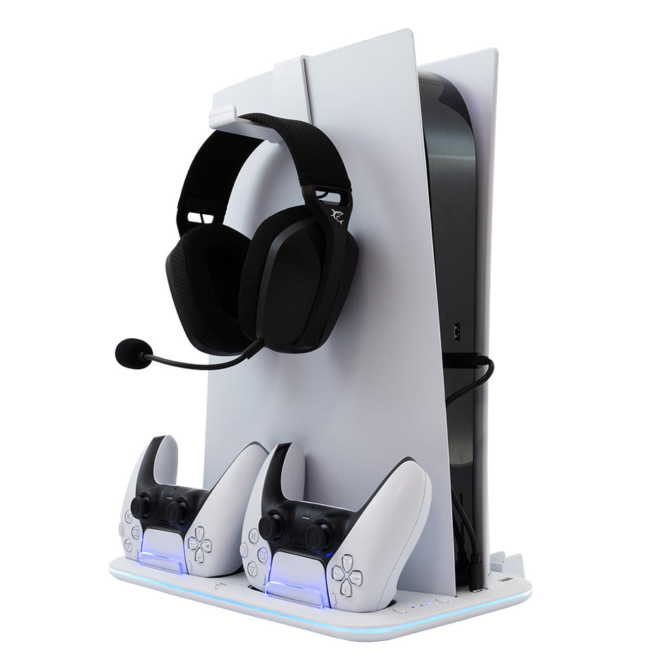 White Shark Ps5 Cooling Pad + 2 Charging Dock Slim Ps5 Dz504 Kimura 2