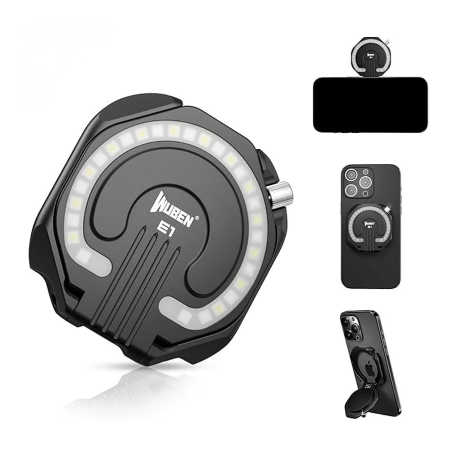 WUBEN E1 EDC LED Ring Φακός Εργασίας 300 Lumens Με Μαγνήτη Επαναφορτιζόμενος