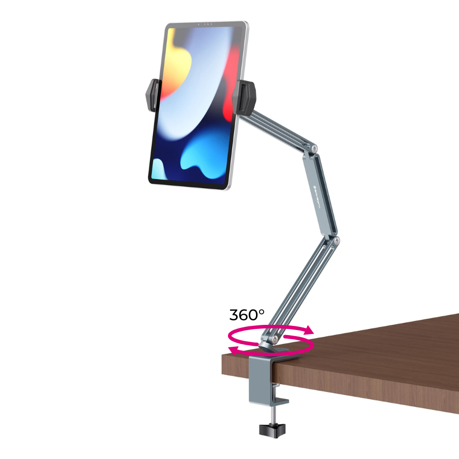 Boneruy P67 Περιστροφική Βάση Στήριξης 360° Για Κινητά & Τάμπλετ έως 13" Τριπλό Βραχίονα