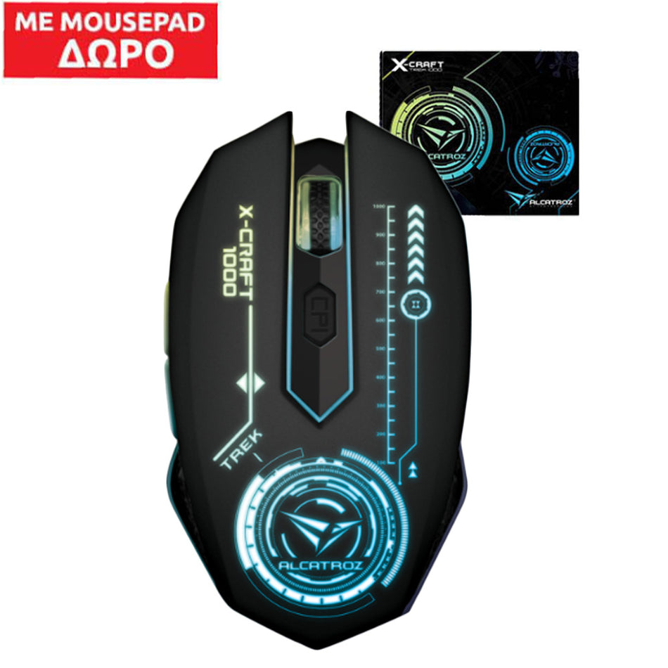Alcatroz Gaming Mouse X Craft 1000 Trek
