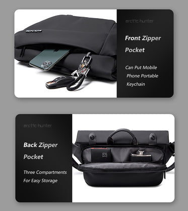 ARCTIC HUNTER τσάντα Crossbody YB00046 με θήκη tablet, 10L, μαύρη