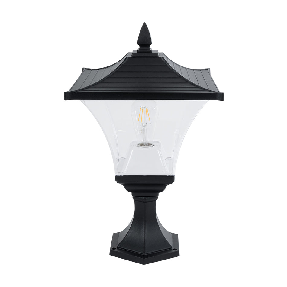 DIRAHIO 90552 Φωτιστικό Κολωνάκι Κήπου με Ντουί 1 x E27  Αδιάβροχο IP65 - Γκρι Ανθρακί Ματ - Μ32 x Π32 x Υ52cm