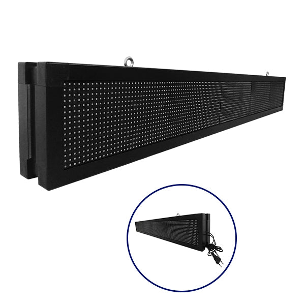 DISPLAY 90313 Κυλιόμενη Ψηφιακή Επιγραφή P10 Διπλής Όψης LED  Αδιάβροχο IP65 Μπλε - WiFi Control μέσω FK APP - Αισθητήρας Θερμοκρασίας & Υγρασίας - Μ168 x Π12 x Υ24cm - 2 Χρόνια Εγγύηση