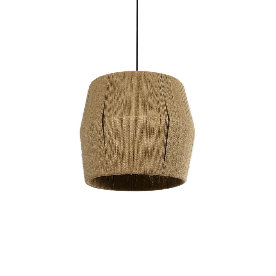 CONE 205-0057 Suspension de plafond Boho avec douille 1 x E27 AC 220-240V IP20 - Beige - L38 x l38 x H34cm