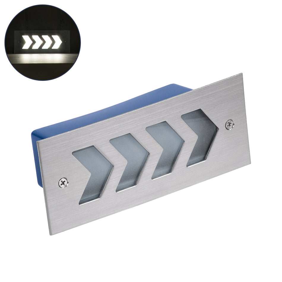 WALLLIGHT-ARINA 90671 LED-Wandeinbauleuchte 6W 690lm 120° DC 24V Wasserdicht IP67 - 3 Jahre Garantie