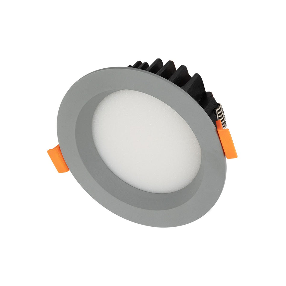 WATERA 60986 Χωνευτό Downlight Σποτ Panel Μπάνιου & WC LED 12W 1500lm 120° AC 220-240V Αδιάβροχο IP54 Ρυθμιζόμενο Λευκό CCT με Διακόπτη στο Σώμα 2700K/4500K/6000K Dimmable - Lumileds SMD Chip & TÜV SÜD Driver - Γκρι Ανθρακί Ματ - Μ10.8 x Π10.8 x Υ3.2cm...