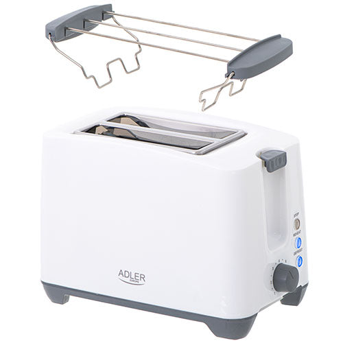 Adler Toaster 2 Slice 1000 W White