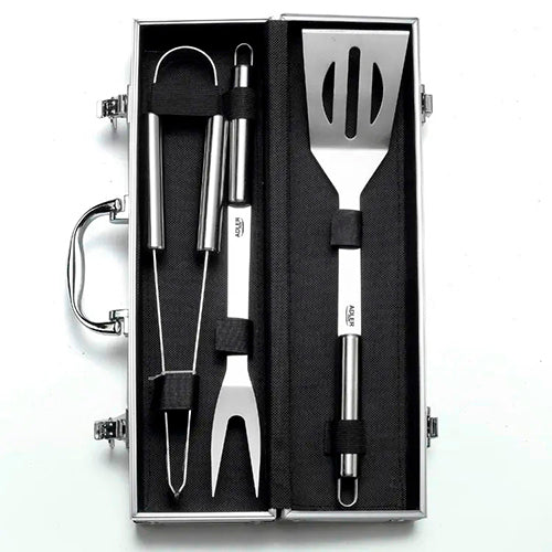Adler Grill Utensil Set In An Aluminum Case