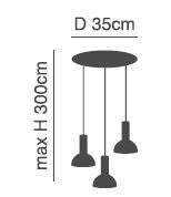 SE21-NM-4-3NM-MS3 ADEPT TUBE Nickel Matt Pendant Black Metal Shade+