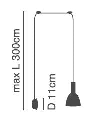 SE21-NM-4-NM1W-MS2 ADEPT TUBE Nickel Matt Wall Lamp Black Metal Shade+