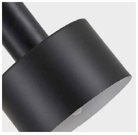 SE21-BL-4-MS1 ADEPT TUBE Black Pendant Black Metal Shade+