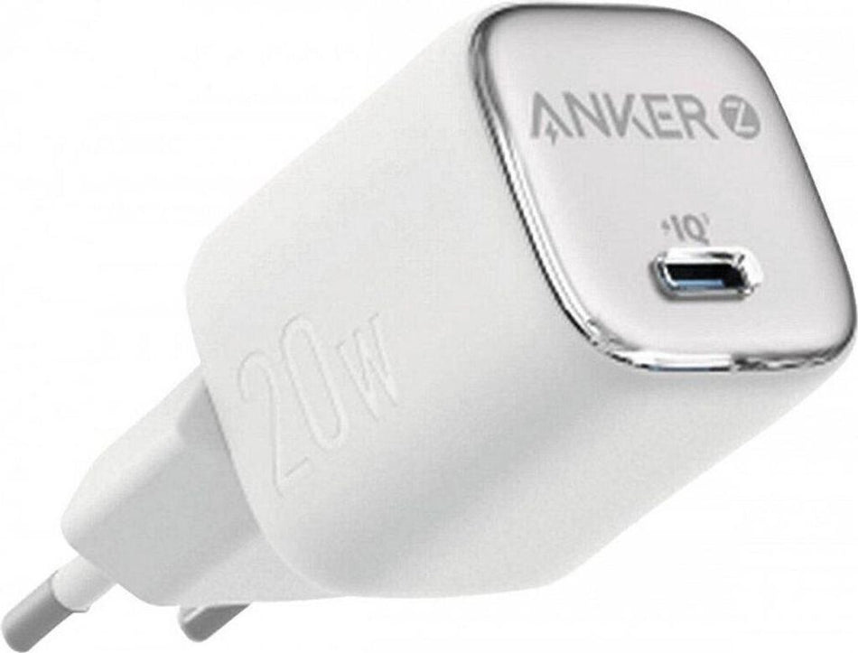 ANKER WALL CHARGER 20W 1 PORT TYPE-C WHITE