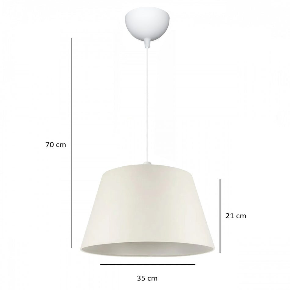 GLOBOSTAR® TRIANGLE 204-0089 Μοντέρνο Κρεμαστό Φωτιστικό Οροφής με Ντουί 1 x E27 AC 220-240V IP20 - Λευκό - Μ37 x Π37 x Υ25cm