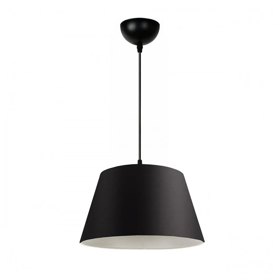 GLOBOSTAR® TRIANGLE 204-0088 Μοντέρνο Κρεμαστό Φωτιστικό Οροφής με Ντουί 1 x E27 AC 220-240V IP20 - Μαύρο - Μ37 x Π37 x Υ25cm