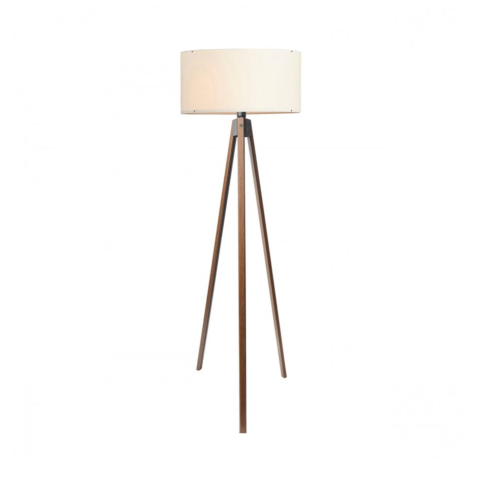 GLOBOSTAR® SAGA 204-0031 Μοντέρνο Επιδαπέδιο Φωτιστικό με Ντουί 1 x E27 AC 220-240V IP20 - Καφέ & Μπεζ - Μ38 x Π38 x Υ140cm