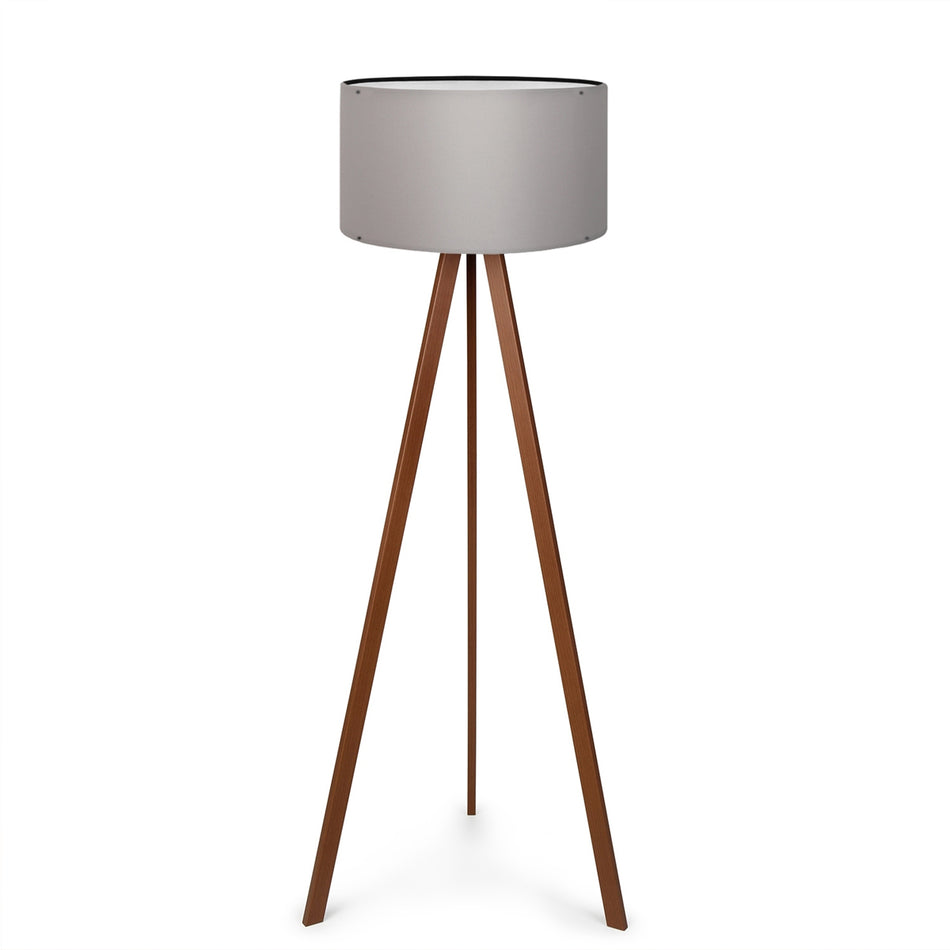 GLOBOSTAR® SAGA 204-0036 Μοντέρνο Επιδαπέδιο Φωτιστικό με Ντουί 1 x E27 AC 220-240V IP20 - Καφέ & Γκρι - Μ38 x Π38 x Υ140cm