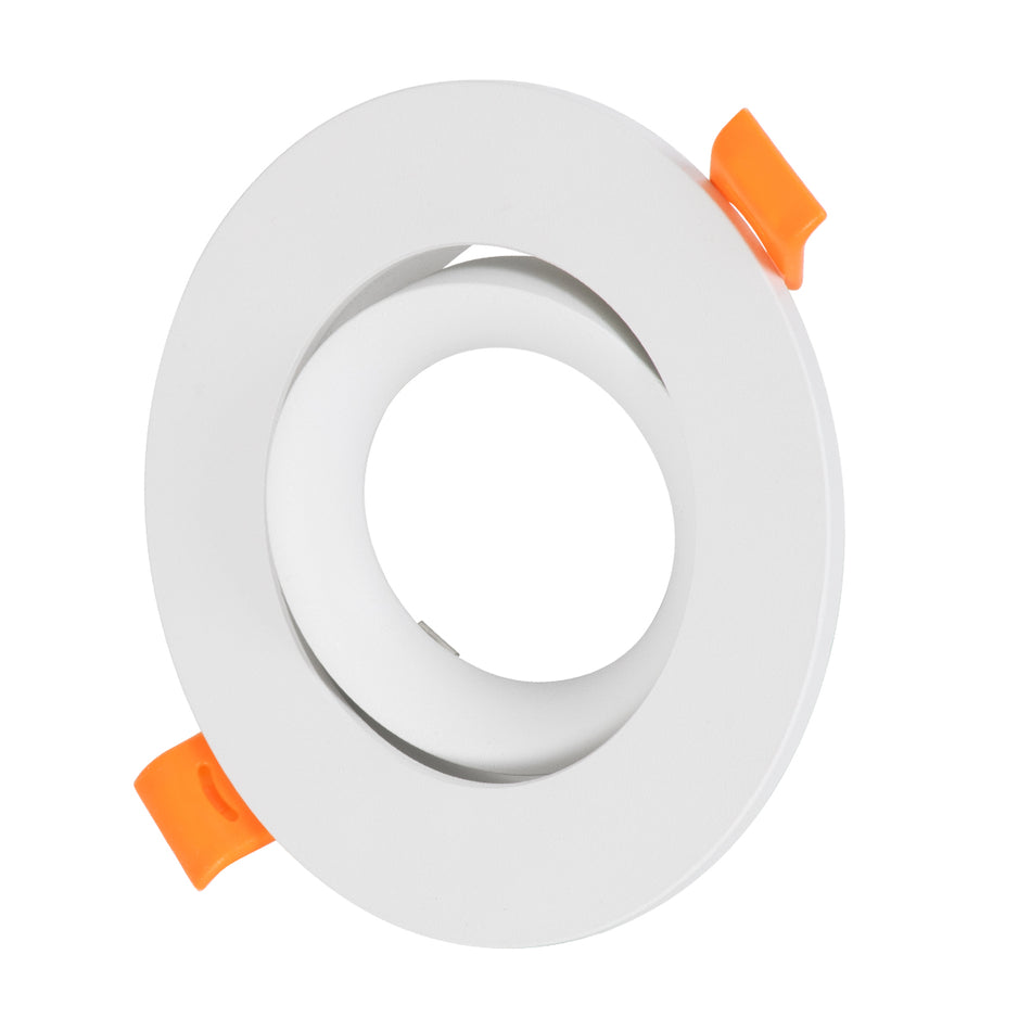 OMEGA beweglicher runder Deckeneinbauspot für MR16/GU10-Lampe – IP20 – Weiß – 5 Jahre Garantie