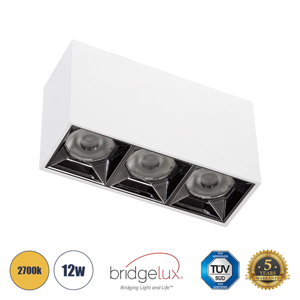 LUMINAR SUPERIOR Surface LED Spot Downlight TrimLess 12W 1620lm 36° AC 220-240V IP2 – Bridgelux High Lumen Chip Gen2 – TÜV-zertifizierter Treiber – 5 Jahre Garantie