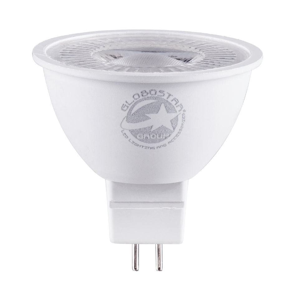 GLOBOSTAR® BEAMO 60116 Σποτ GU5.3 MR16 LED 7W 700lm 38° DC 12-24V IP20 Θερμό Λευκό 2700K - Lumileds SMD Chip - Μ5 x Π5 x Υ4.2cm - 3 Χρόνια Εγγύηση