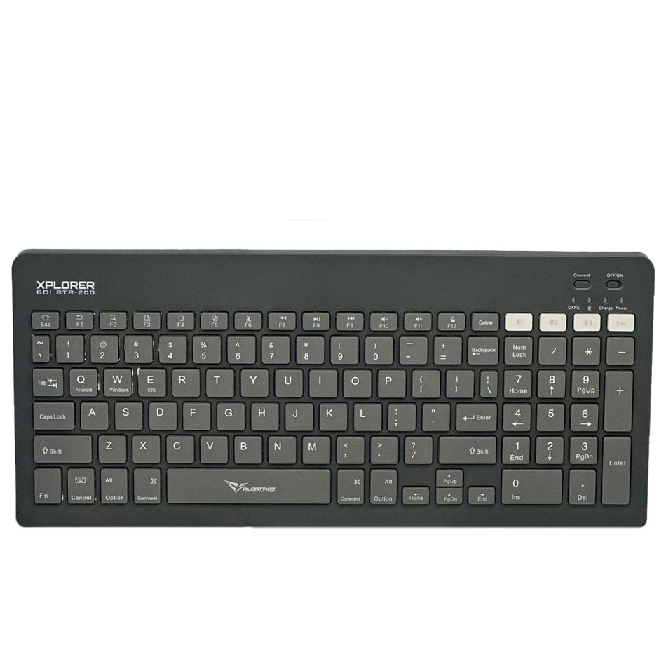 Alcatroz Wireless Keyboard Xplorer Go! Btr 200 Slate