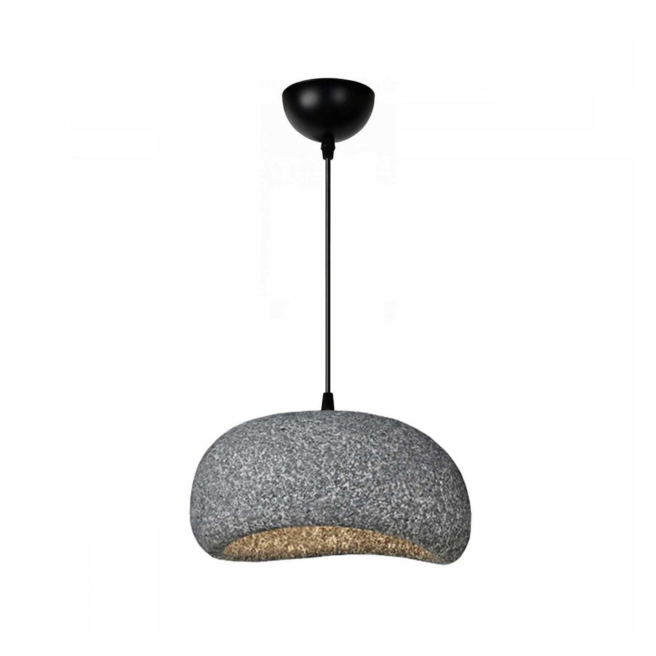 GLOBOSTAR® STONE 204-0122 Μοντέρνο Κρεμαστό Φωτιστικό Οροφής με Ντουί 1 x E27 AC 220-240V IP20 - Γκρι - Μ35 x Π31 x Υ26cm