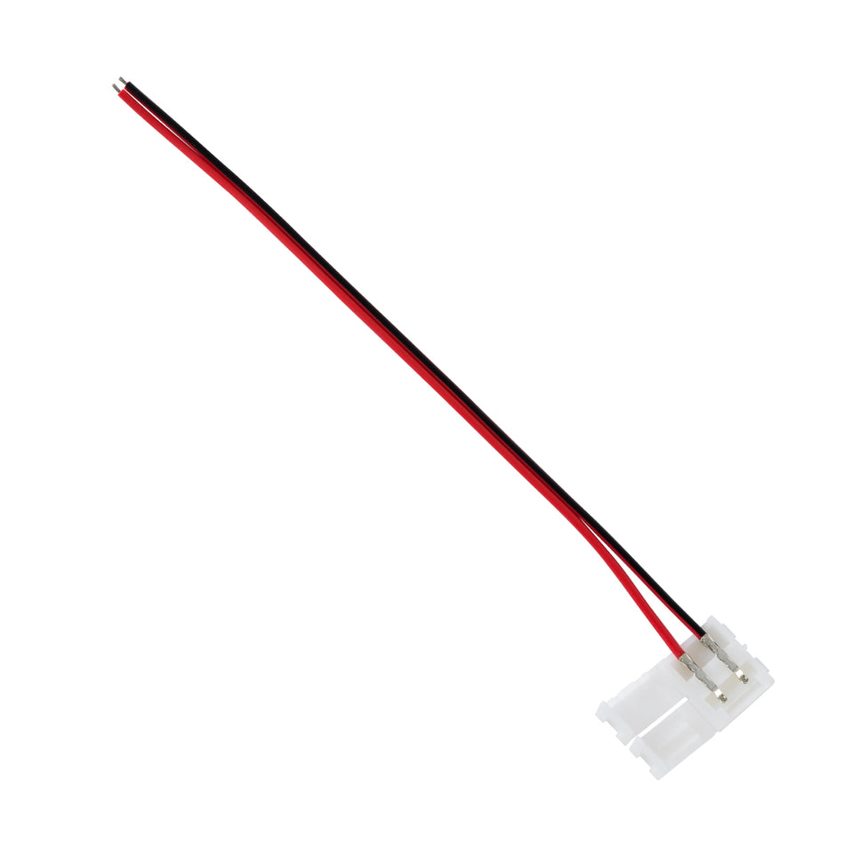 STRIPCON 70729 Ταχυσύνδεσμος για Μονόχρωμη Ταινία LED 10mm σε 2 Καλώδια IP20 - Λευκό - Μ16 x Π1.5 x Υ0.3cm