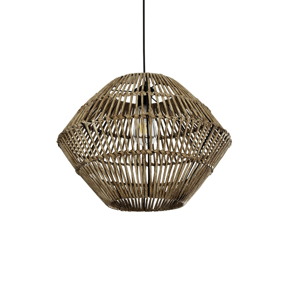 ARANCIA 205-0048 Suspension de plafond Boho avec douille 1 x E27 AC 220-240V IP20 - Beige - L46 x P46 x H35cm