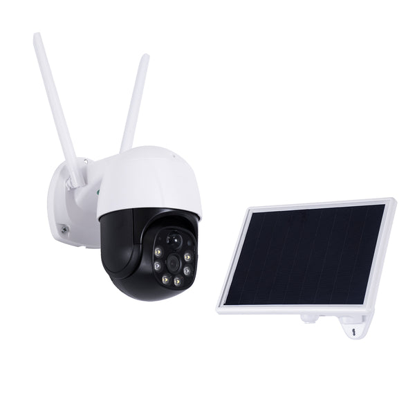 86056 Αυτόνομη Ηλιακή IP Camera 1080P 2MP 4G SIM CARD WiFi 350° Μοιρών - 3200mAh - Φωτοβολταϊκό Πάνελ - Νυχτερινή Όραση με LED IR - Ανιχνευτή Κίνησης - Νυχτερινή Λήψη - Αδιάβροχη IP66 - Λευκό