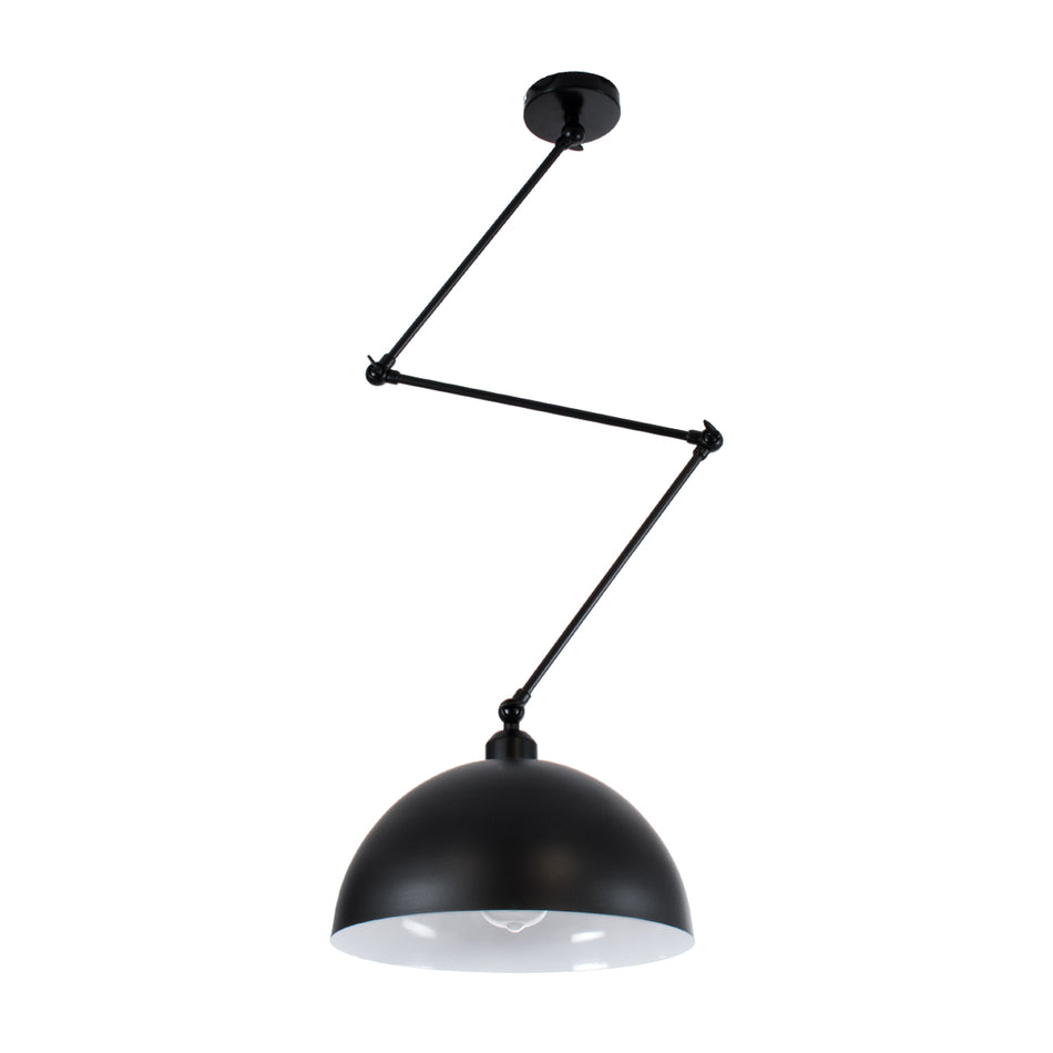 GLOBOSTAR® LOTUS 00939 Μοντέρνο Φωτιστικό Οροφής με Ντουί 1 x E27 AC 220-240V IP20 - Μαύρο - Μ30 x Π30 x Υ21cm