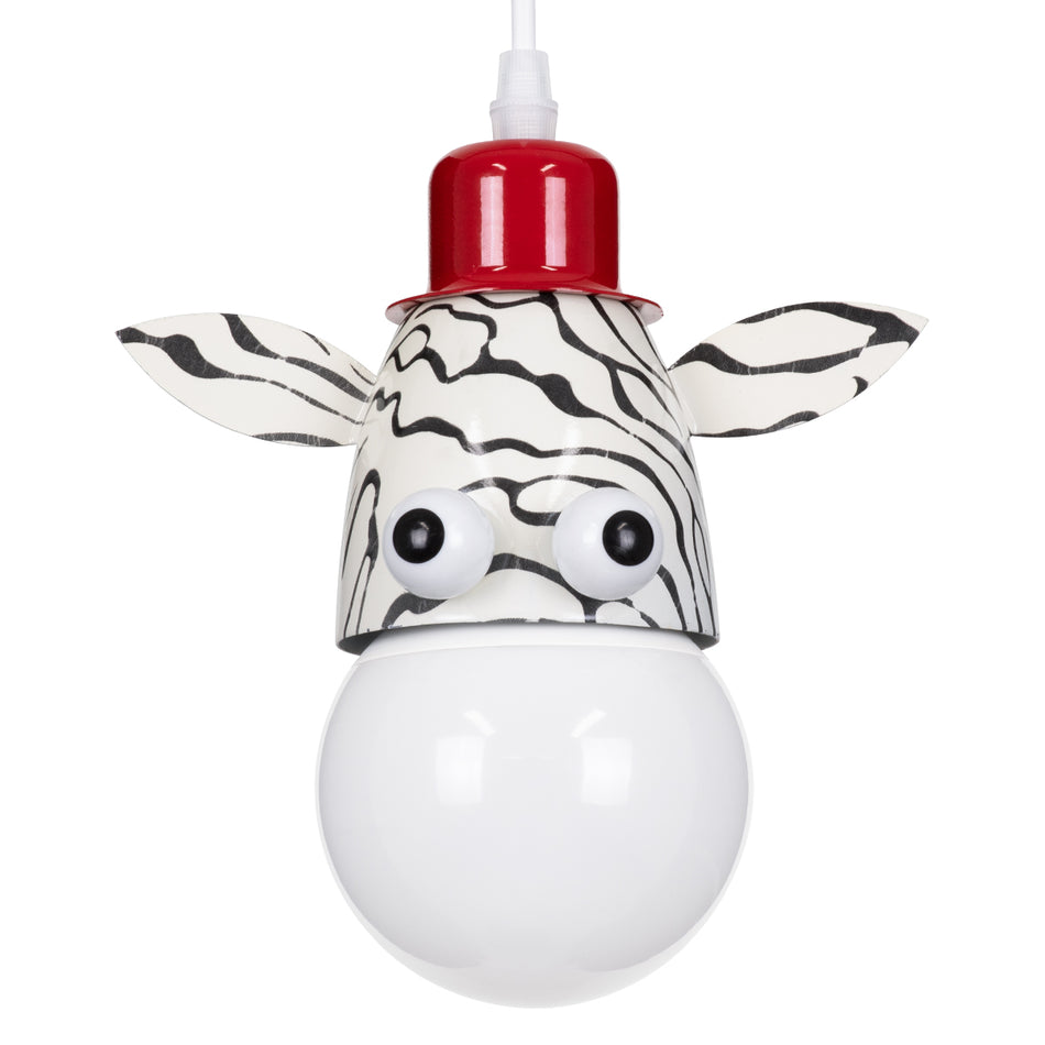 GLOBOSTAR® ZEBRA 00639 Παιδικό Κρεμαστό Φωτιστικό Οροφής με Ντουί 1 x E27 AC 220-240V IP20 - Πολύχρωμο - Μ19 x Π10.5 x Υ13.5cm