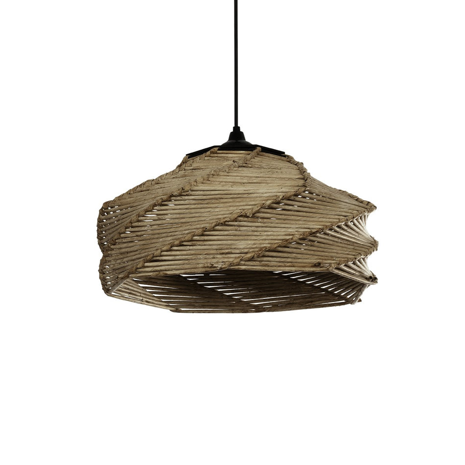 HUSLE 205-0049 Suspension de plafond bohème avec douille 1 x E27 AC 220-240V IP20 - Beige - L38 x l38 x H23cm