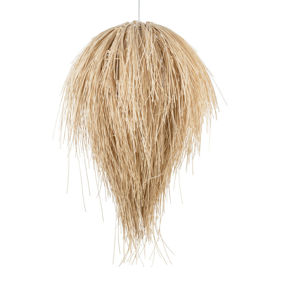 GLOBOSTAR® ARCHIPELAGO 01749 Boho Κρεμαστό Φωτιστικό Οροφής με Ντουί 1 x E27 AC 220-240V IP20 - Μπεζ - Μ40 x Π40 x Υ63cm