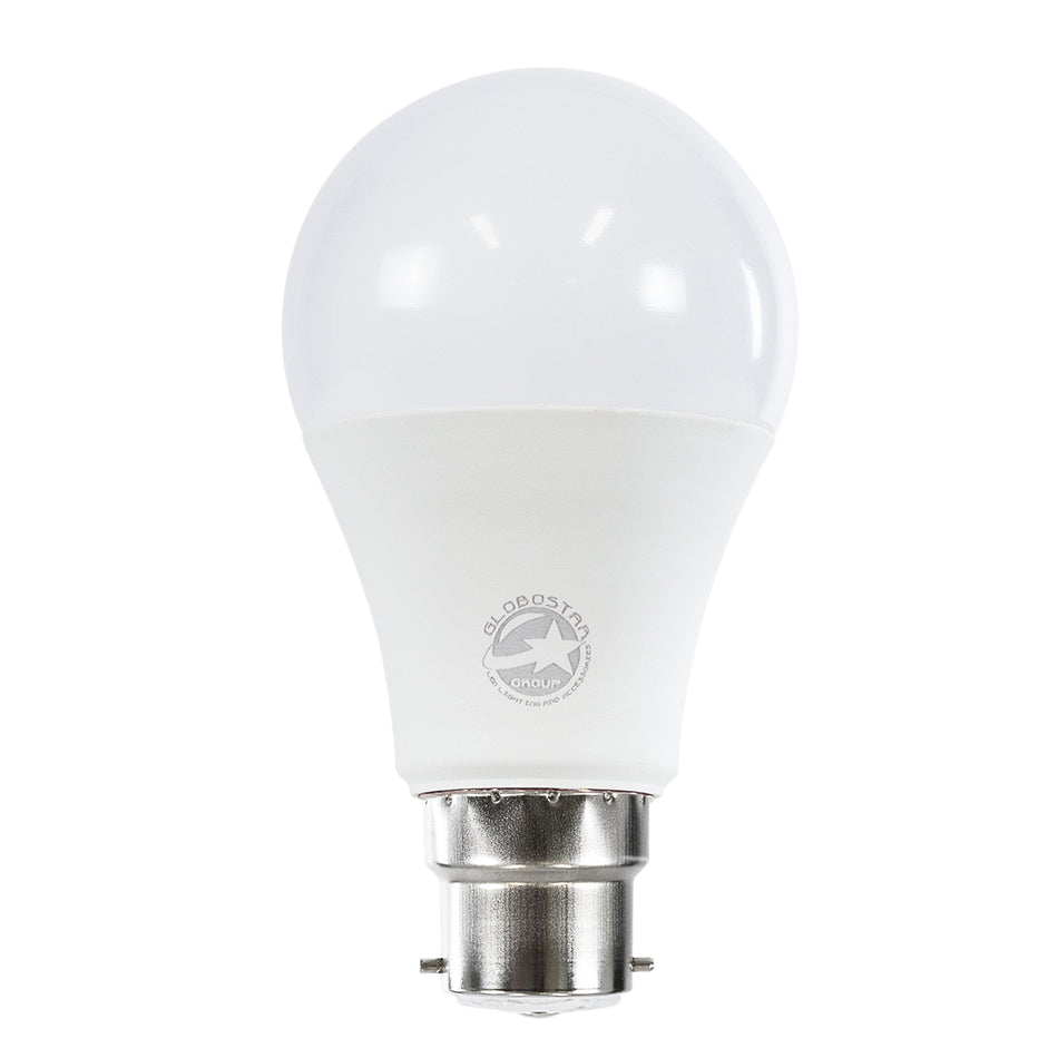 GLOBE 60052 Λάμπα B22 A60 LED 10W 970lm 360°  IP20 Φυσικό Λευκό 4500K - Lumileds SMD Chip - Λευκό Γαλακτερό - Μ6 x Π6 x Υ11cm - 3 Χρόνια Εγγύηση